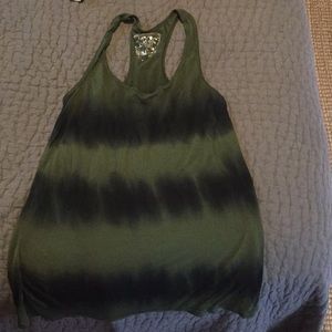 ERGE Designs green tie-die tank size small